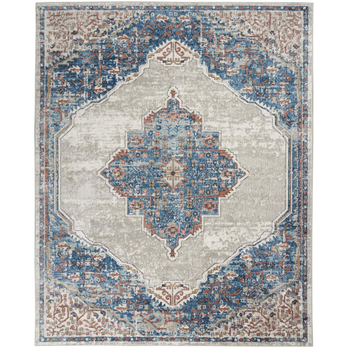 Quarry Traditional Rugs QUA12 in Grey Blue by Nourison – image 2