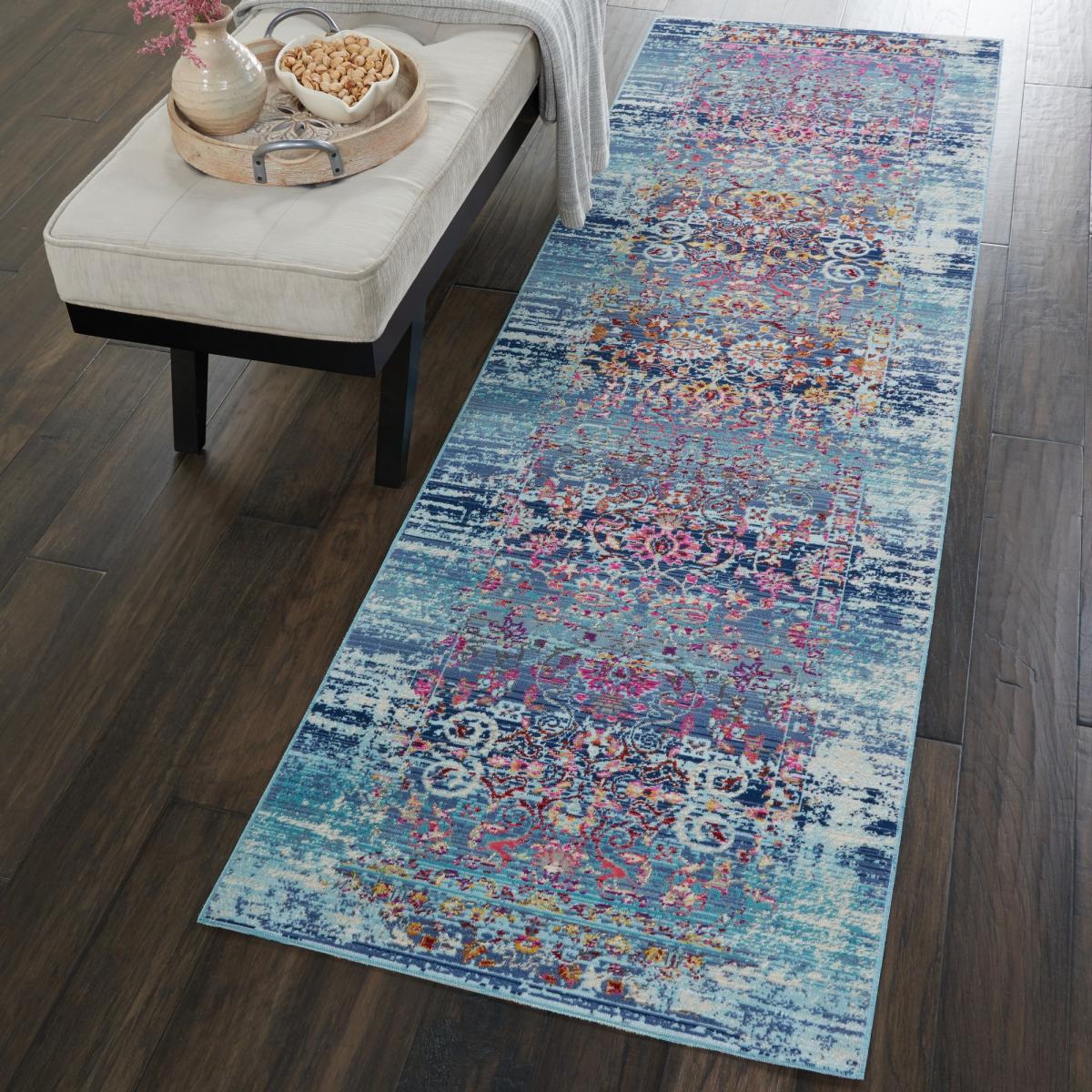 Vintage Kashan Runners VKA02 by Nourison in Blue 61x122cm – image 1