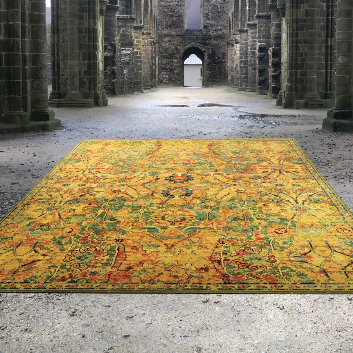Timeless Traditional Persian Wool Rugs TML02 Polonaise Olive Green 259x351cm – image 5
