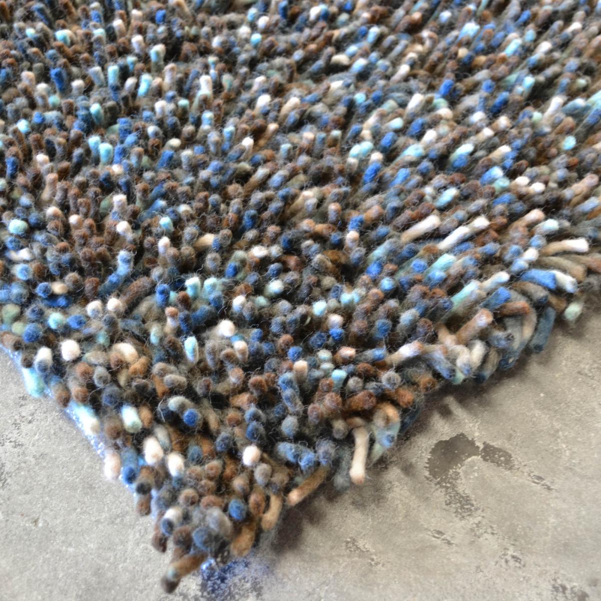 Brink and Campman Rocks Shaggy Wool Rugs 70515 Brown Blue – image 2