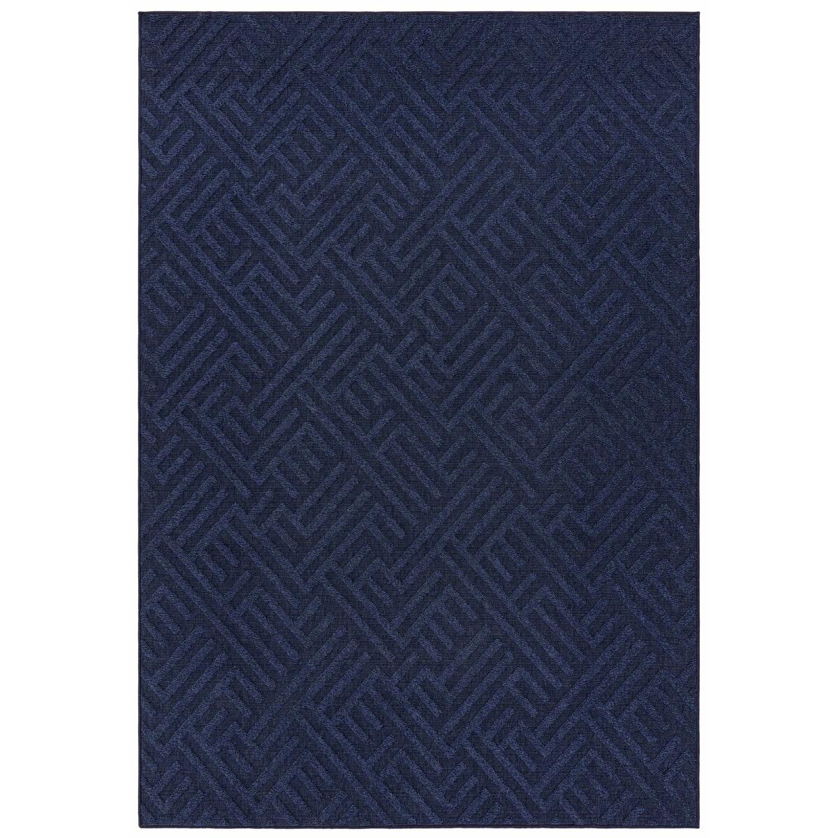 Antibes Linear Geometric Outdoor Rugs in AN05 Blue – image 5