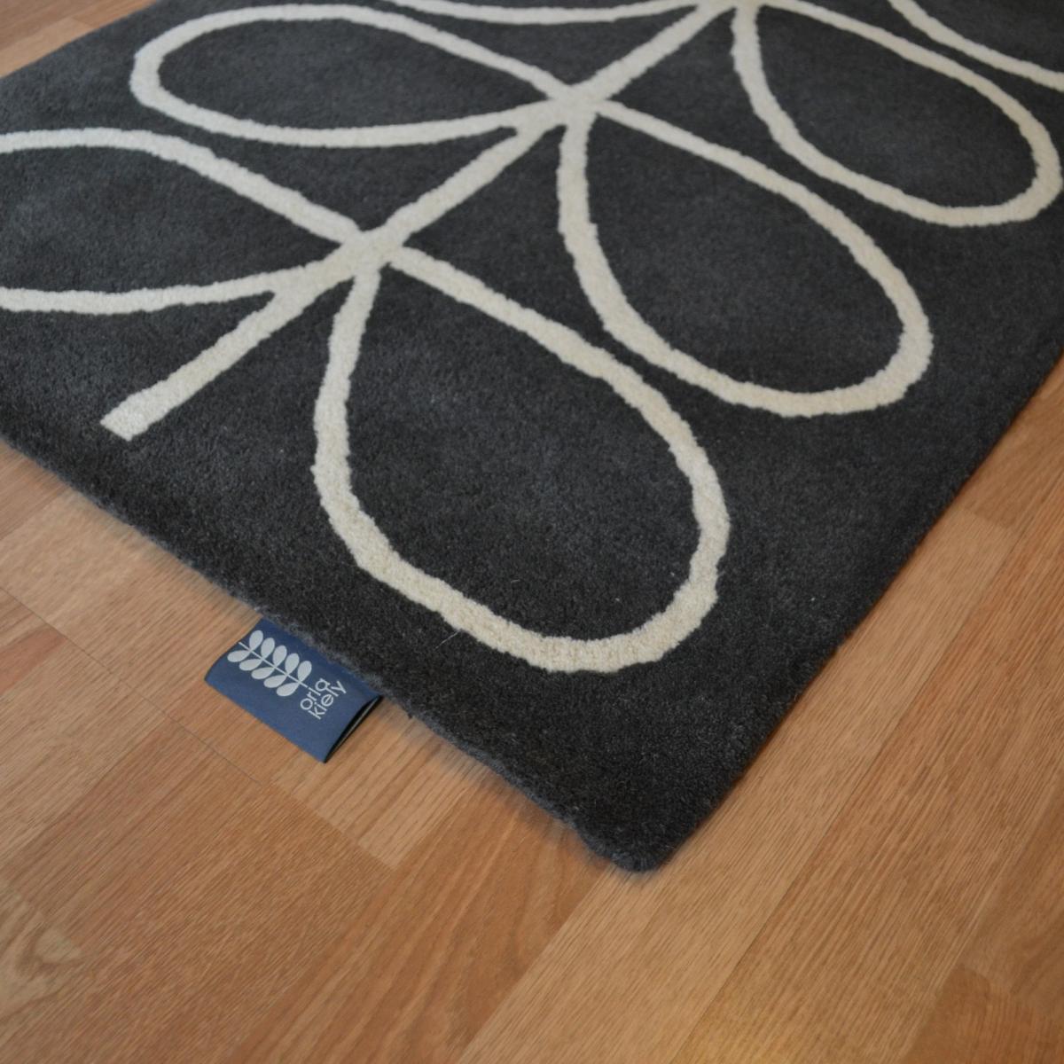 Linear Stem Hallway Runner Rugs in 60505 Slate by Orla Kiely&nbsp;67x230cm – image 4