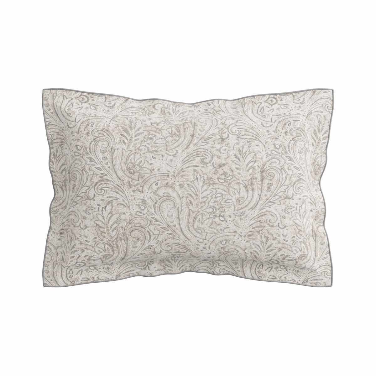Avita Paisley Bedding by Bedeck of Belfast in Tuberose Silver Grey 220x260cm – image 3