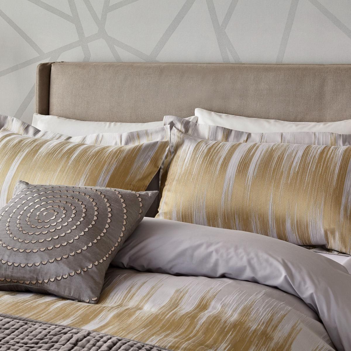 Motion Ikat Stripe Bedding by Harlequin in Ochre Yellow&nbsp;74x48cm – image 2