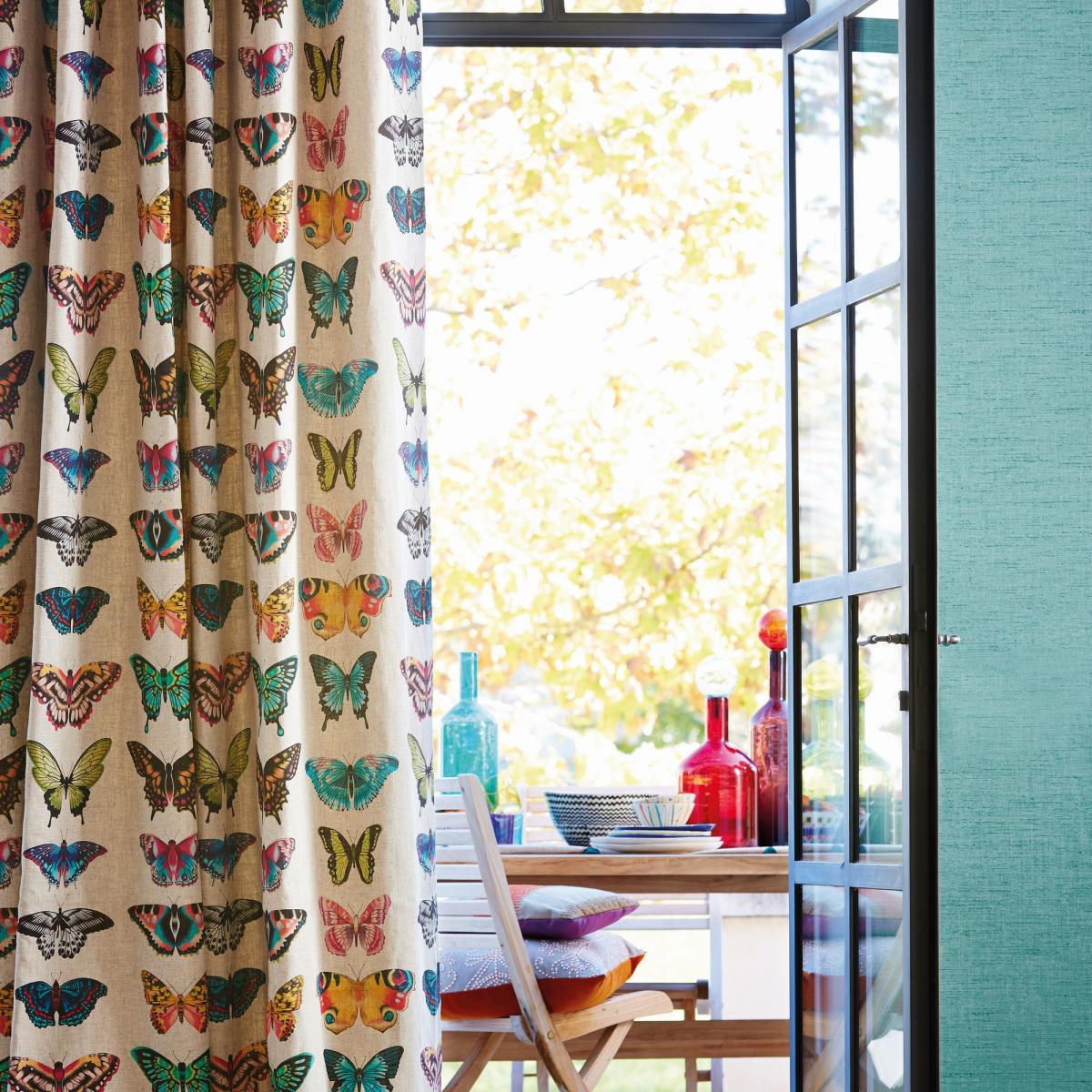 Raya Textured Plain Wallpaper 111041 by Harlequin in Turquoise Blue Roll – image 3