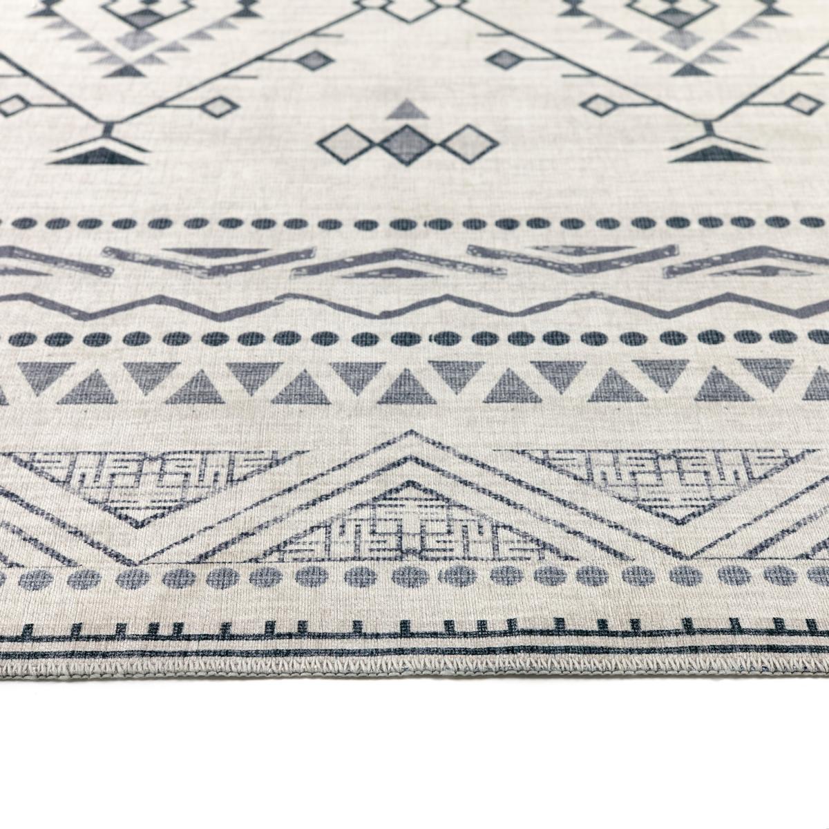 Origins Washable Nomad Aztec Geometric Rug in Grey 120x170cm – image 3
