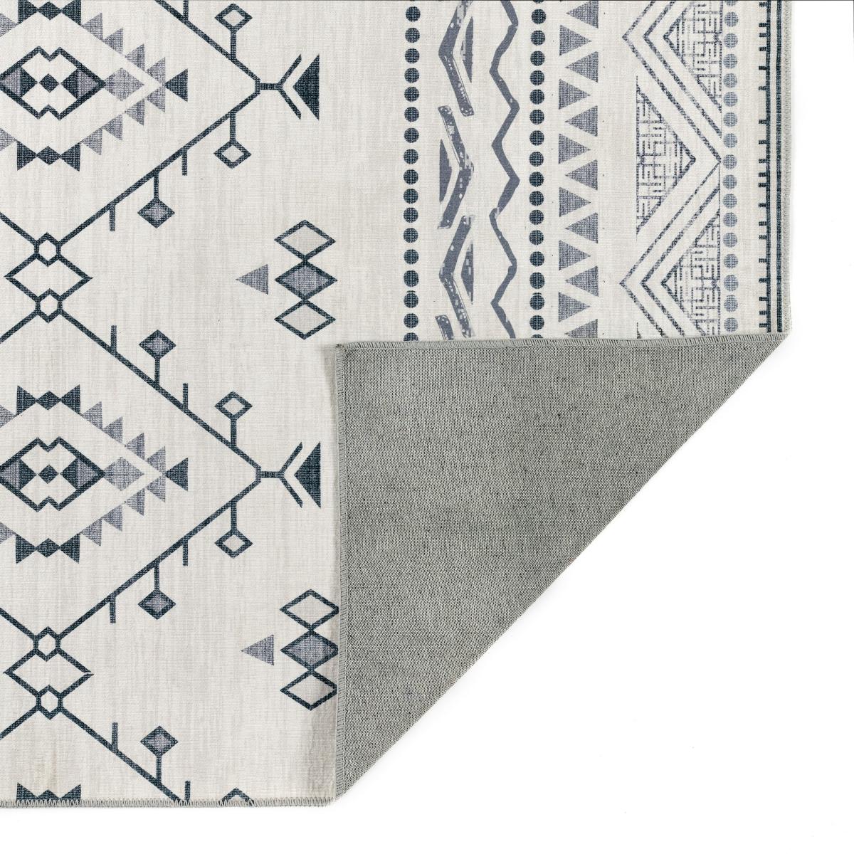 Origins Washable Nomad Aztec Geometric Rug in Grey 120x170cm – image 4