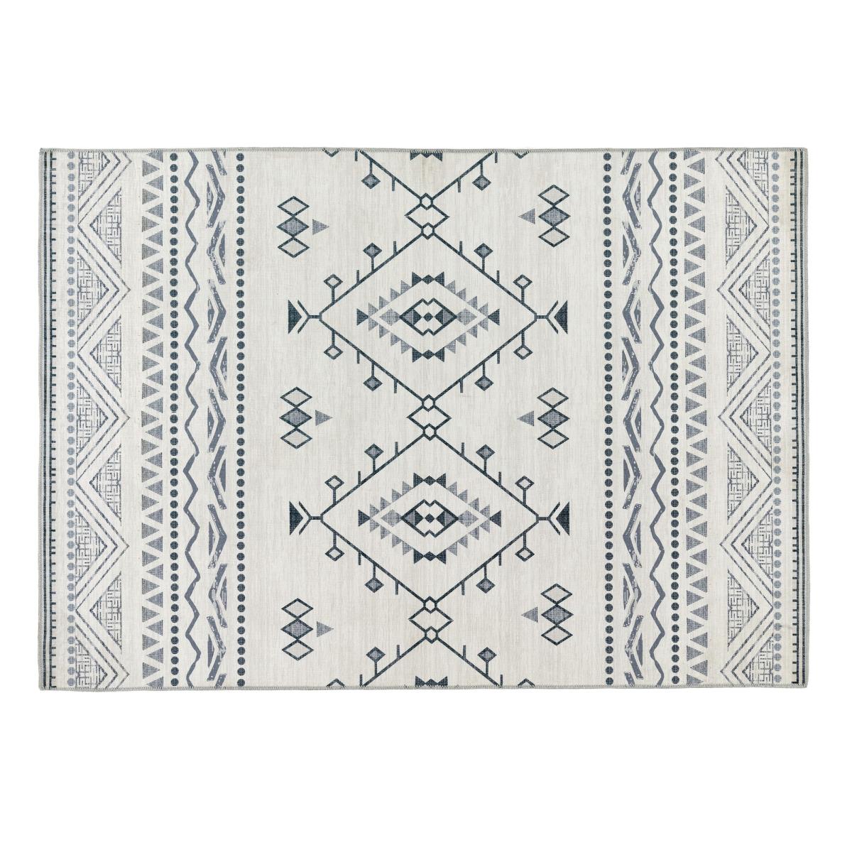 Origins Washable Nomad Aztec Geometric Rug in Grey 120x170cm – image 5