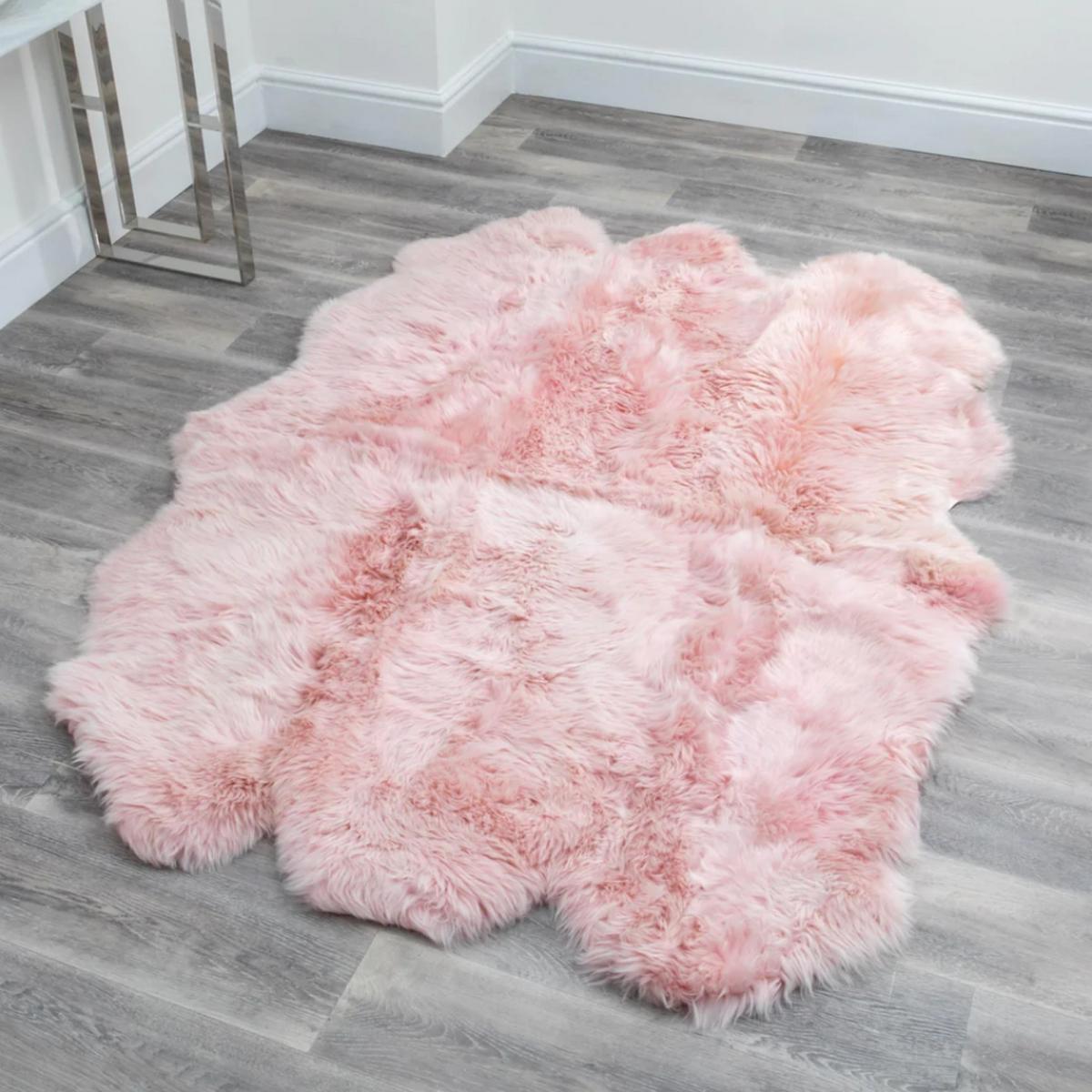 Loburn New Zealand Sheepskin Rug in Blush PinkDouble – image 3