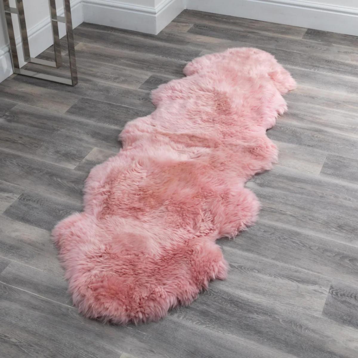 Loburn New Zealand Sheepskin Rug in Blush PinkDouble – image 1