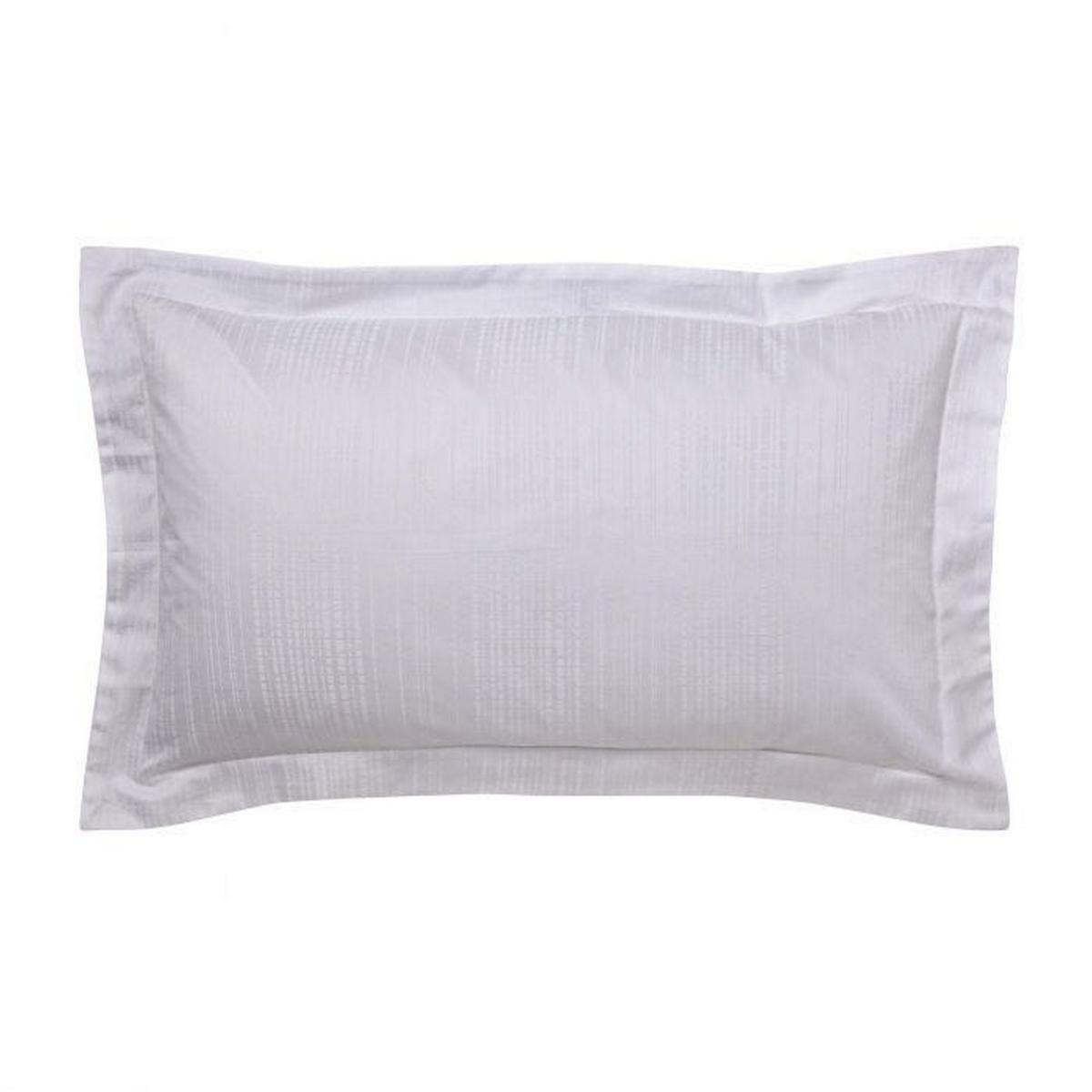 Oro Fine Linens Stripe Cotton Bedding in White 140x200cm – image 5