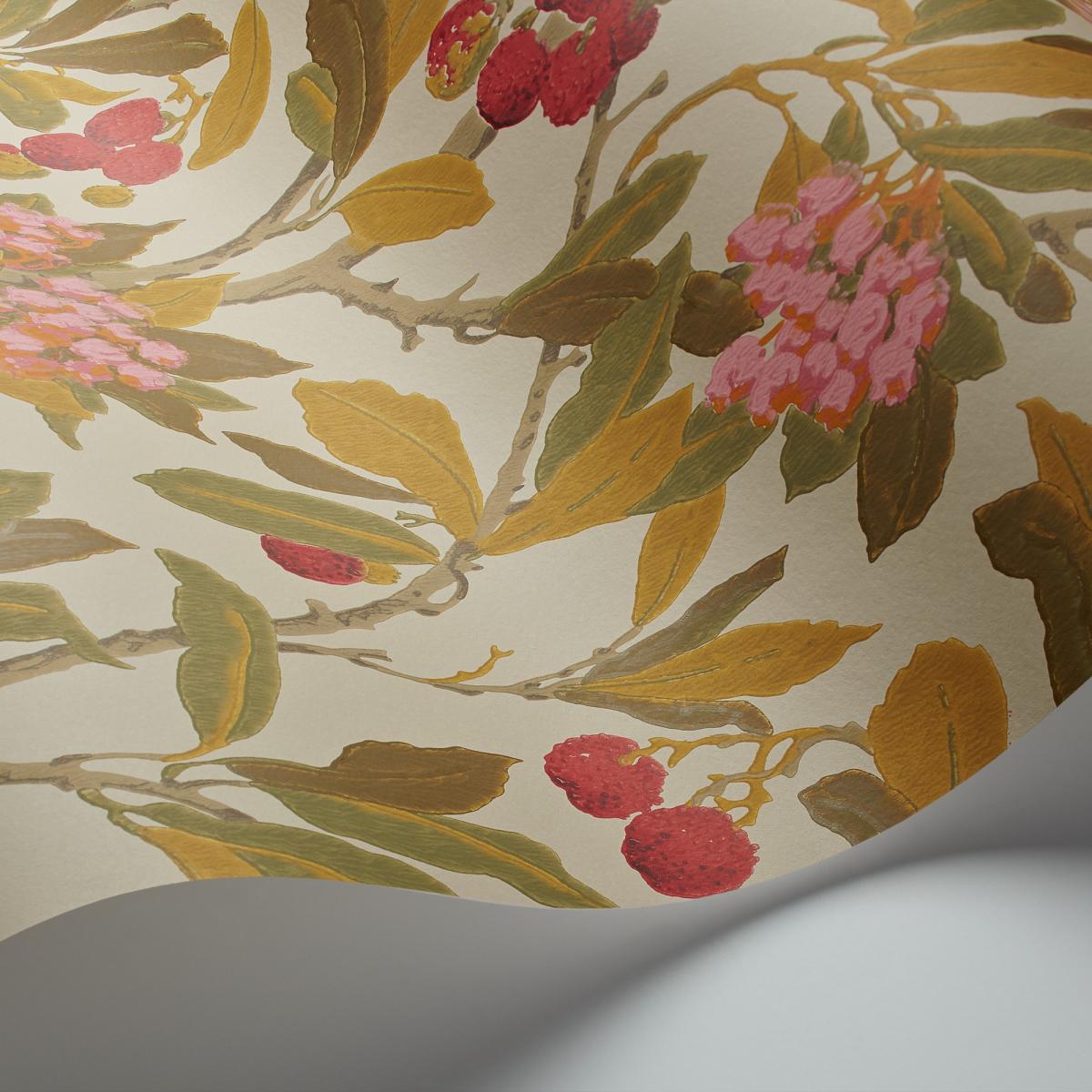 Strawberry Tree Wallpaper 100 10047 by Cole & Son in Pink Linen Roll – image 2