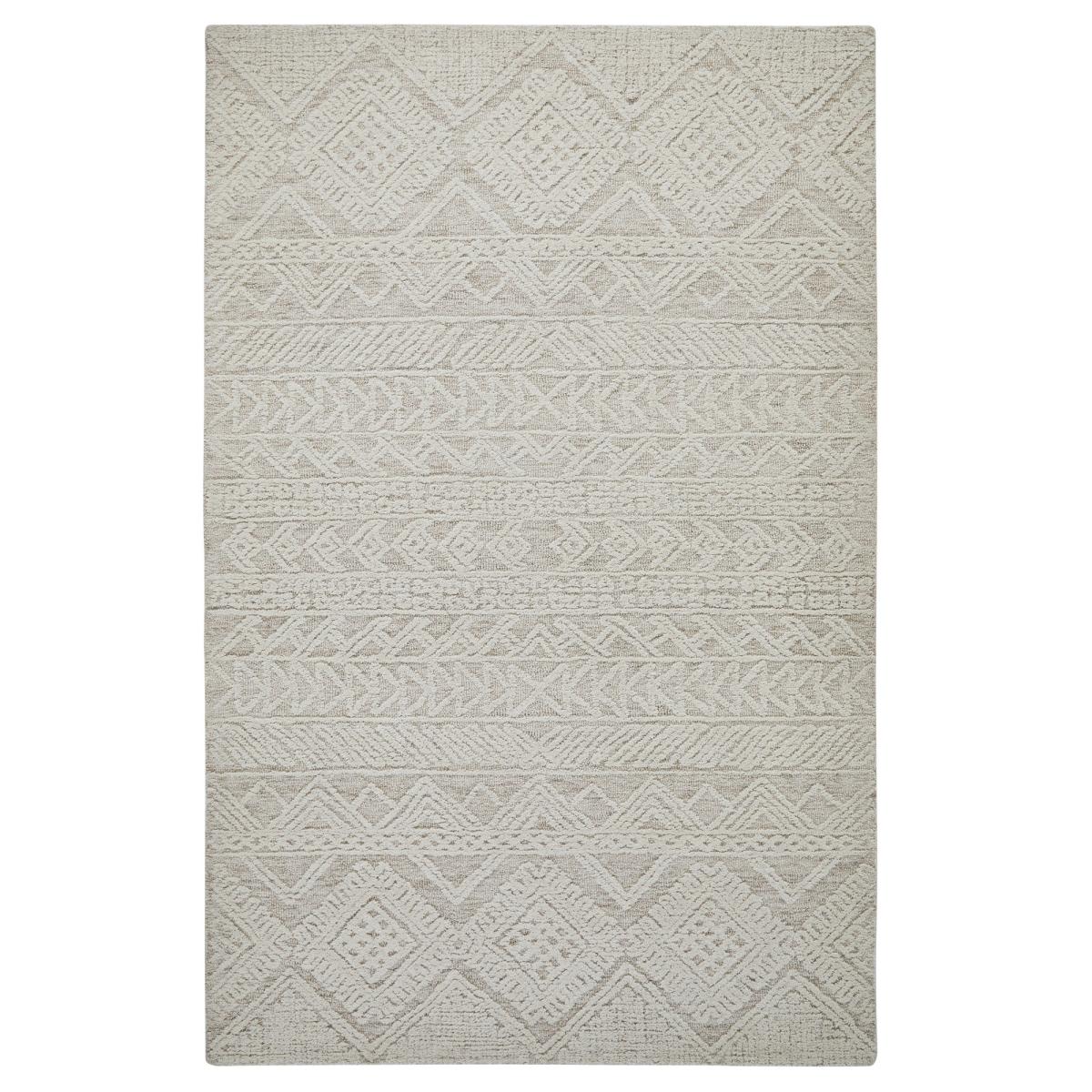 Hampton Provence Tribal Hand Tufted Wool Rug in Beige Ivory160x230cm – image 5