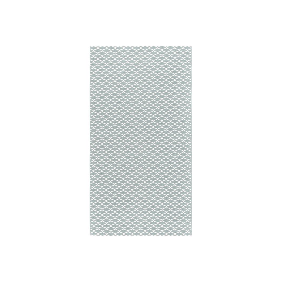 Milek Tattoo Netting Rug in Aqua Grey