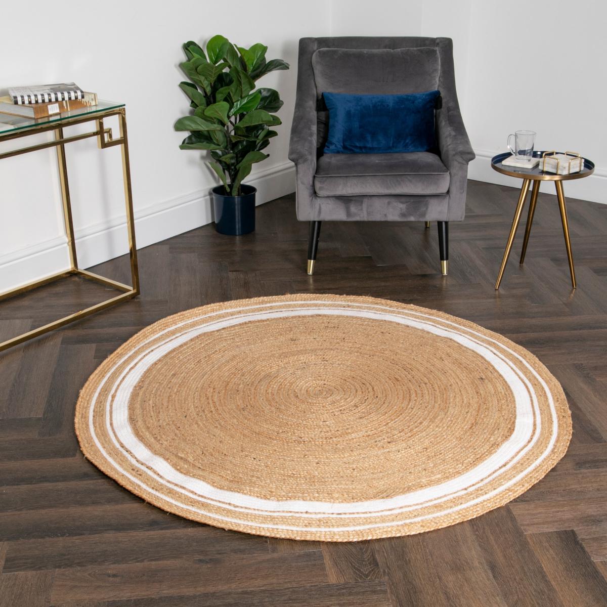 Brinley Jute Round Rug in Natural150x150cm – image 1