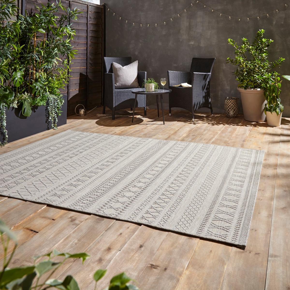 Coast 9421 Indoor Outdoor Boho Rug in Beige – image 2