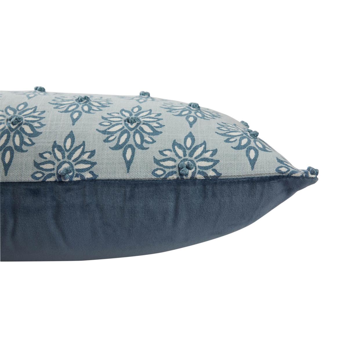 Gower Floral Cushion by Laura Ashley in Seaspray Blue30x50cm – image 3