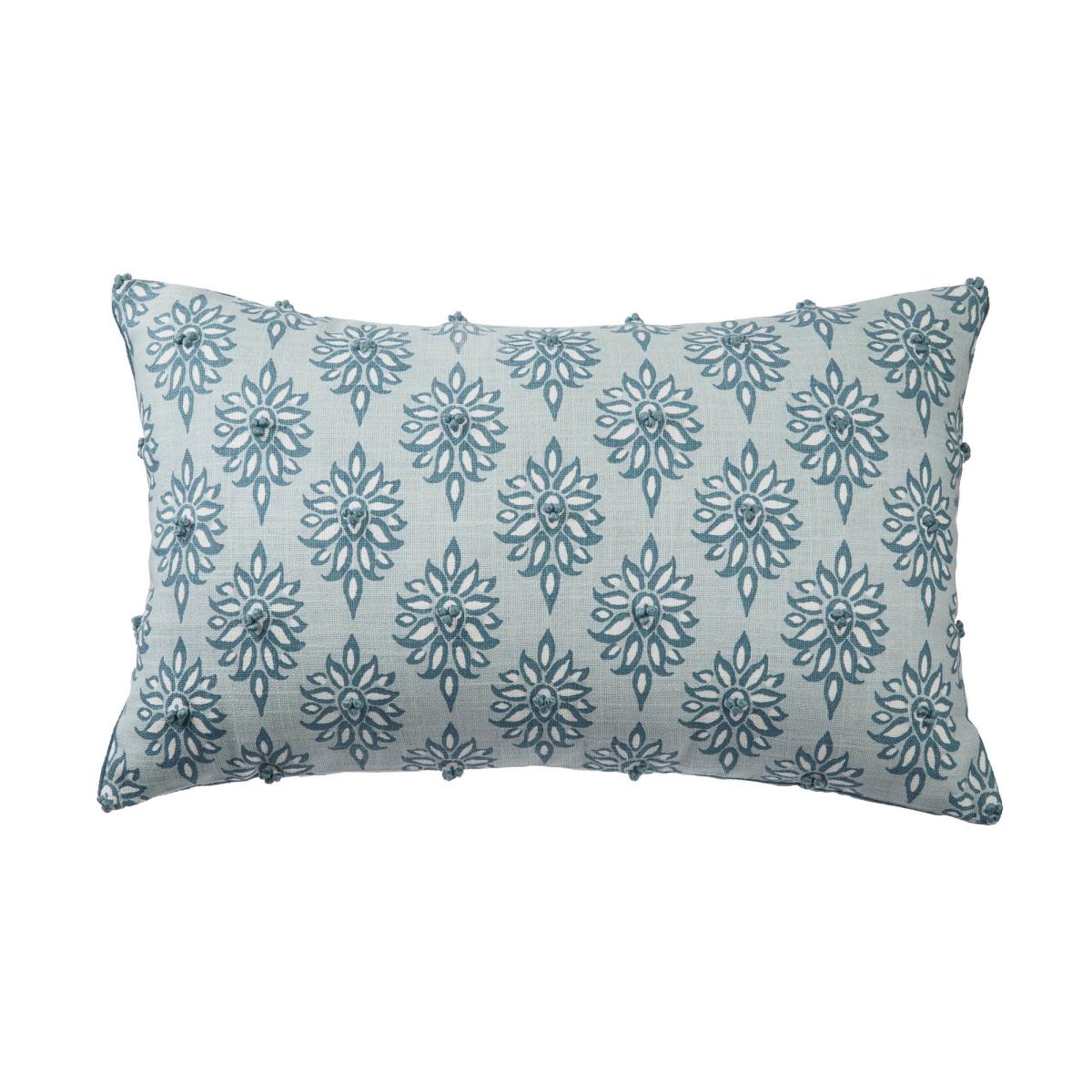 Gower Floral Cushion by Laura Ashley in Seaspray Blue30x50cm – image 4