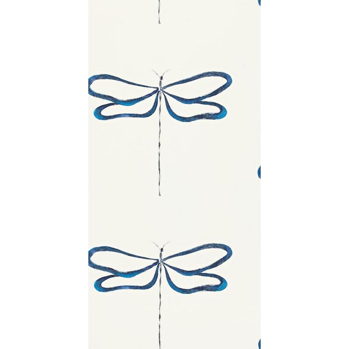 Dragonfly Wallpaper 110246 by Scion in Indigo Peacock Chalk&nbsp;Roll – image 2