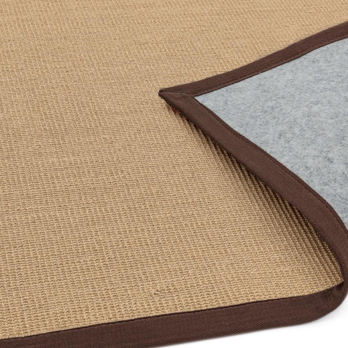 Sisal Rugs in Linen with Chocolate Brown Border&nbsp;120x180cm – image 3