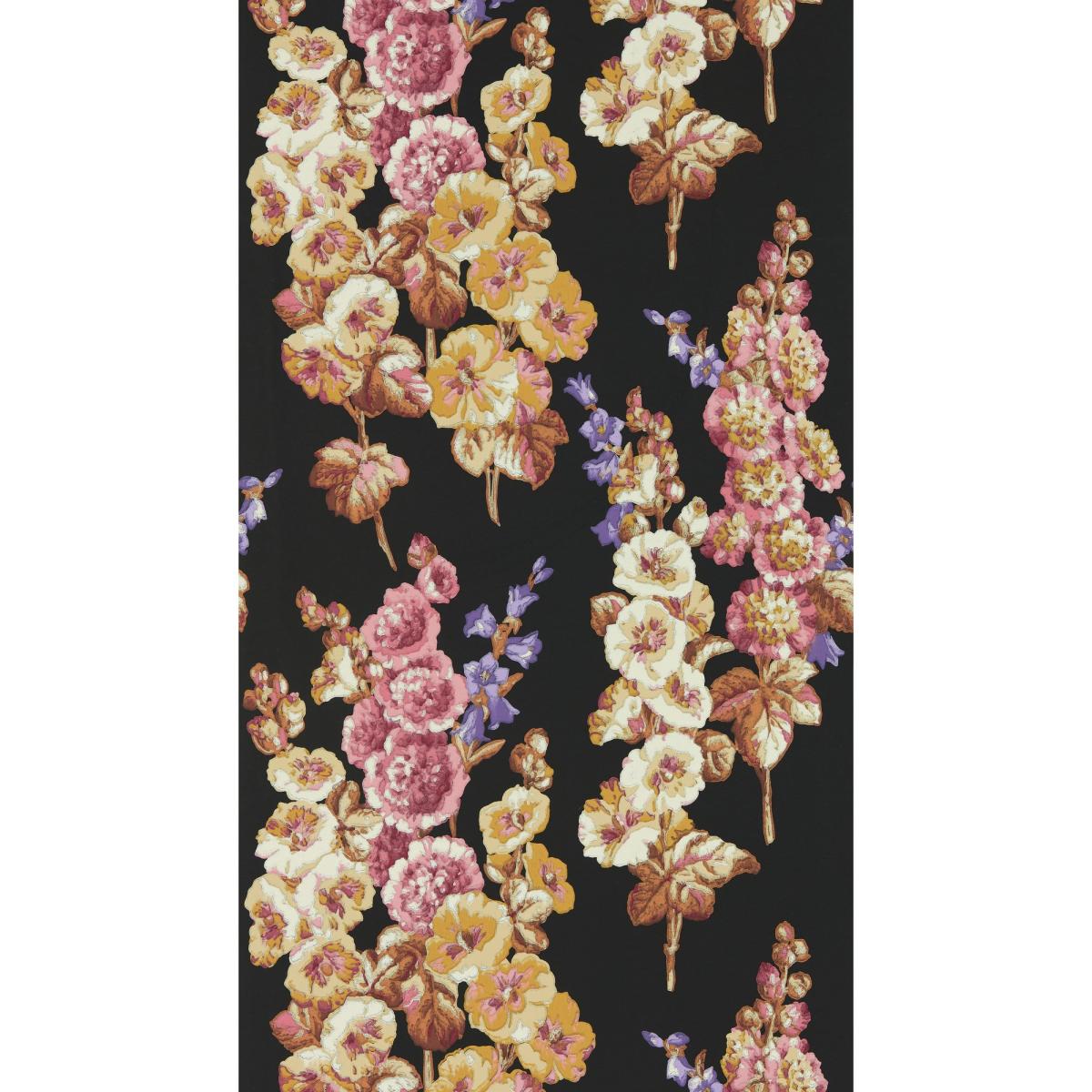 Hollyhocks Wallpaper 217032 by Sanderson in Copper Rhodera Roll – image 5
