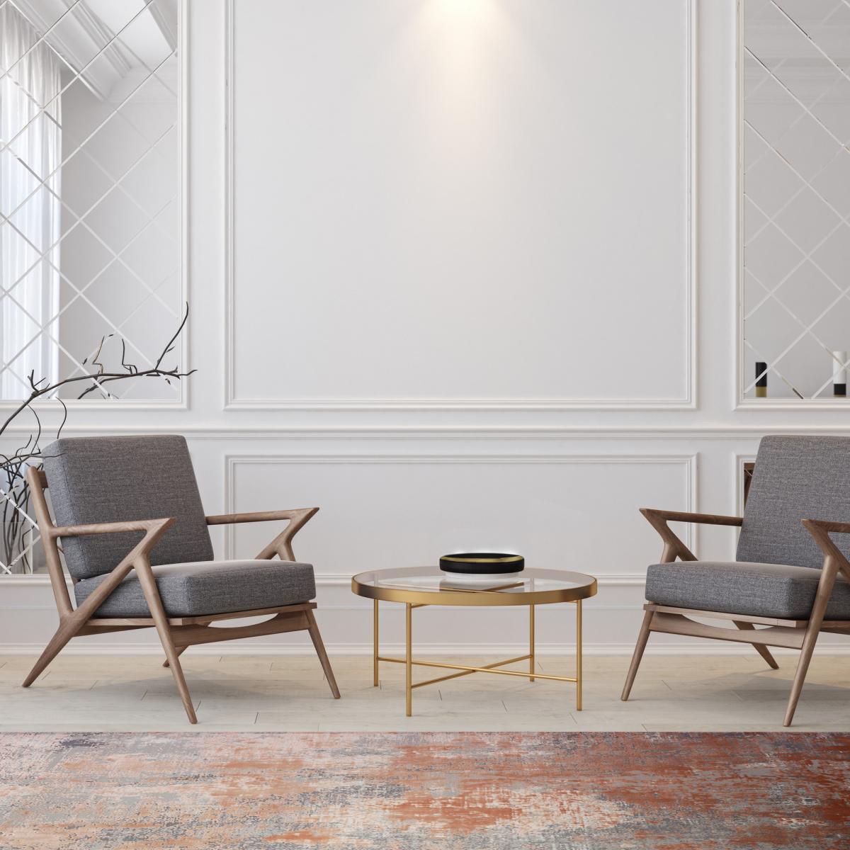 Luxury Toros Ombre Distressed Rug in Terracotta Orange240x340cm – image 2