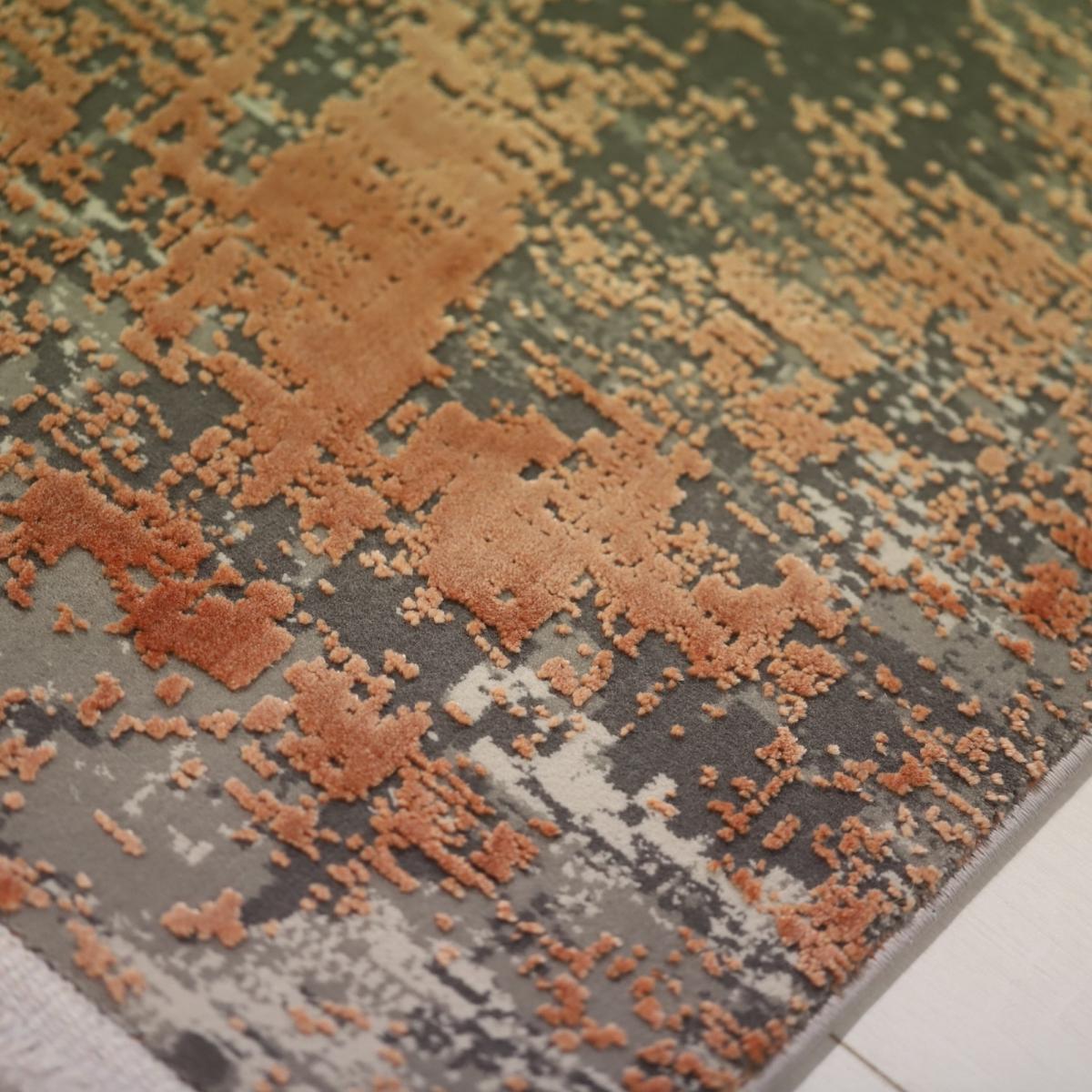 Luxury Toros Ombre Distressed Rug in Terracotta Orange240x340cm – image 3