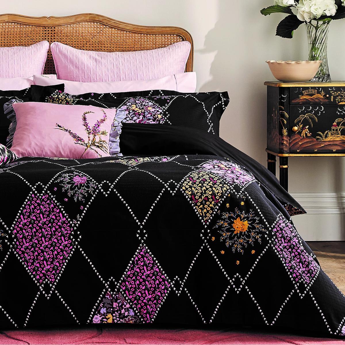 Diamonds Floral Bedding Duvet Cover and Pillowcase by Ted Baker in Black&nbsp;260x220cm – image 3