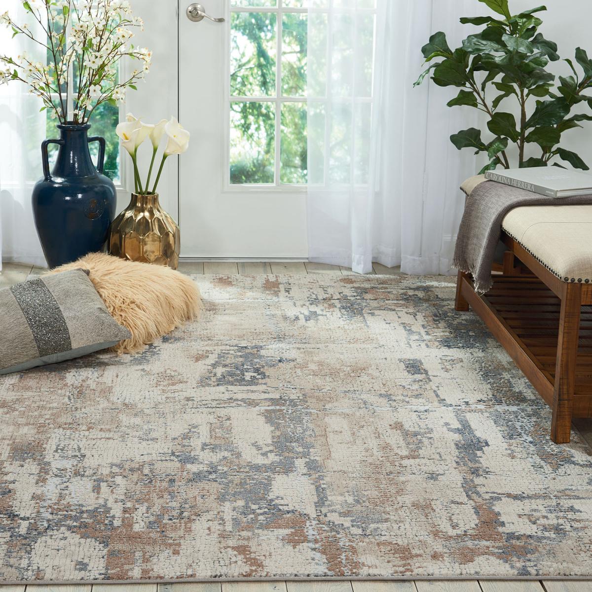 Rustic Textures Rugs RUS06 in BGEGY – image 2