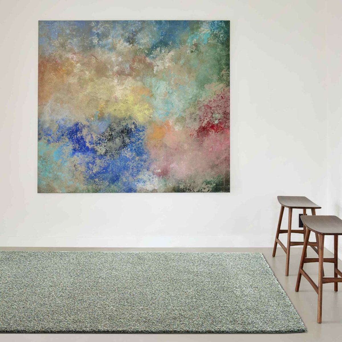 Coral Modern Speckled Shaggy Rugs 24001 4191 in Green80x150cm – image 1