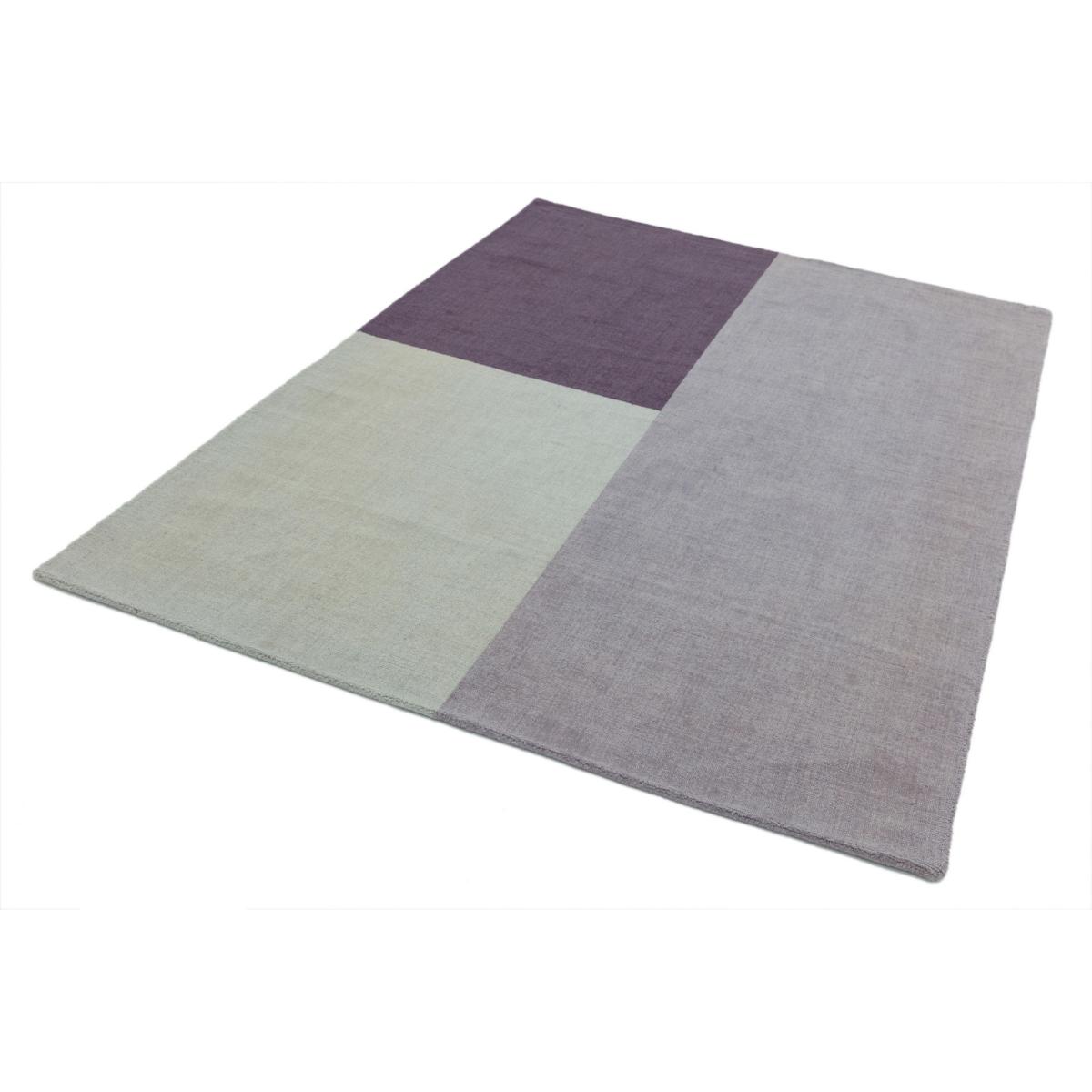 Blox Modern Geometric Wool Rugs in Heather Pink 160x230cm – image 2