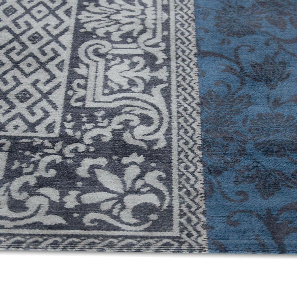 Louis De Poortere Rugs Vintage Multi 8108 Denim Blue – image 2