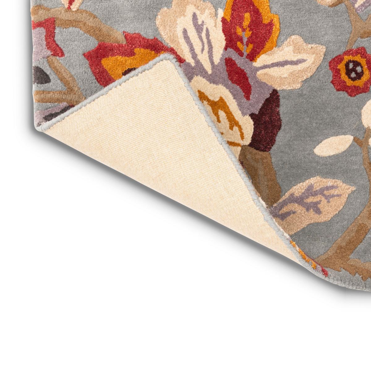 Amanpuri 145104 Leaf Wool Rugs By Sanderson in Grey Plum&nbsp;170x240cm – image 3