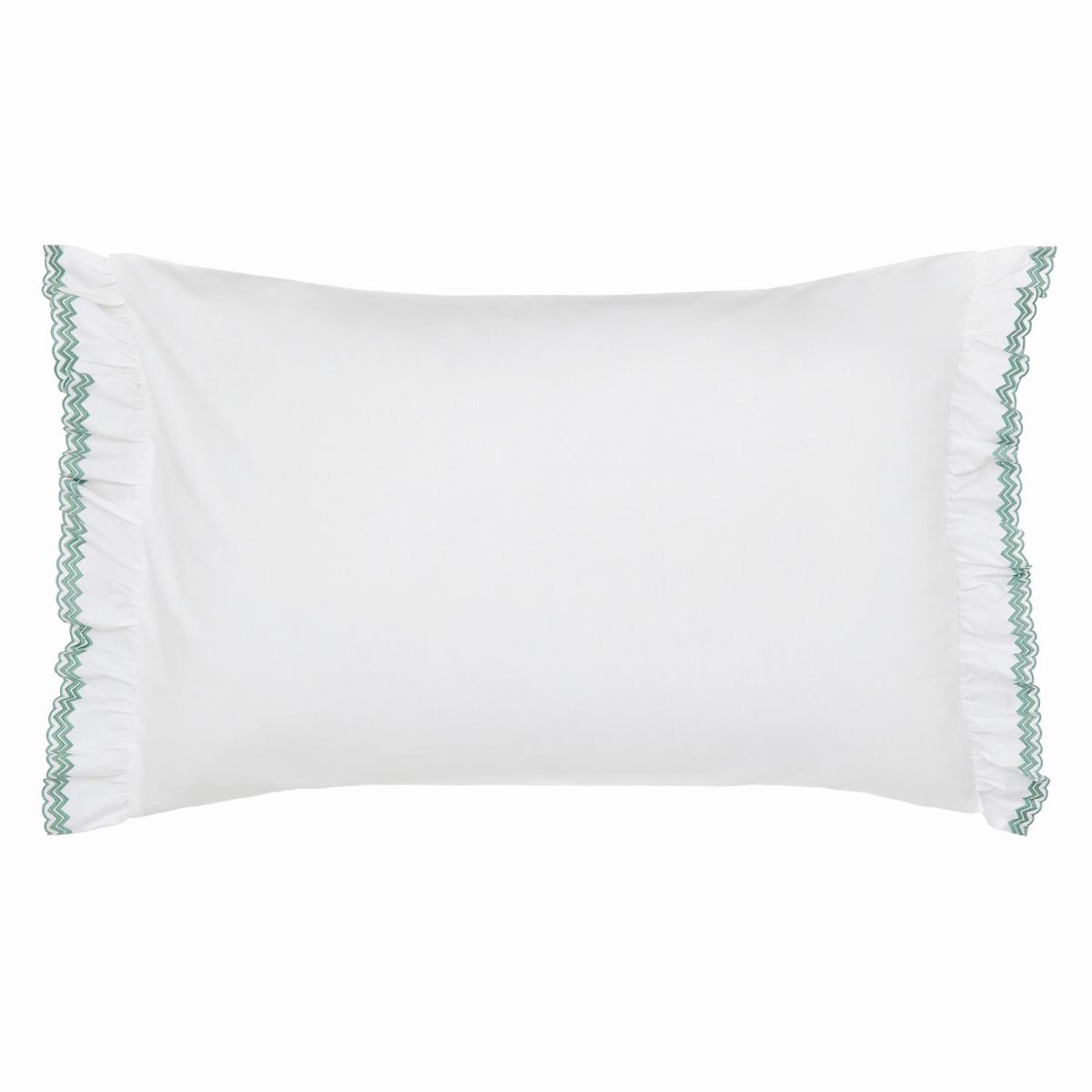 Emperor Peony Floral Bedding by Sanderson in Jade & Apricot 74x48cm – image 5