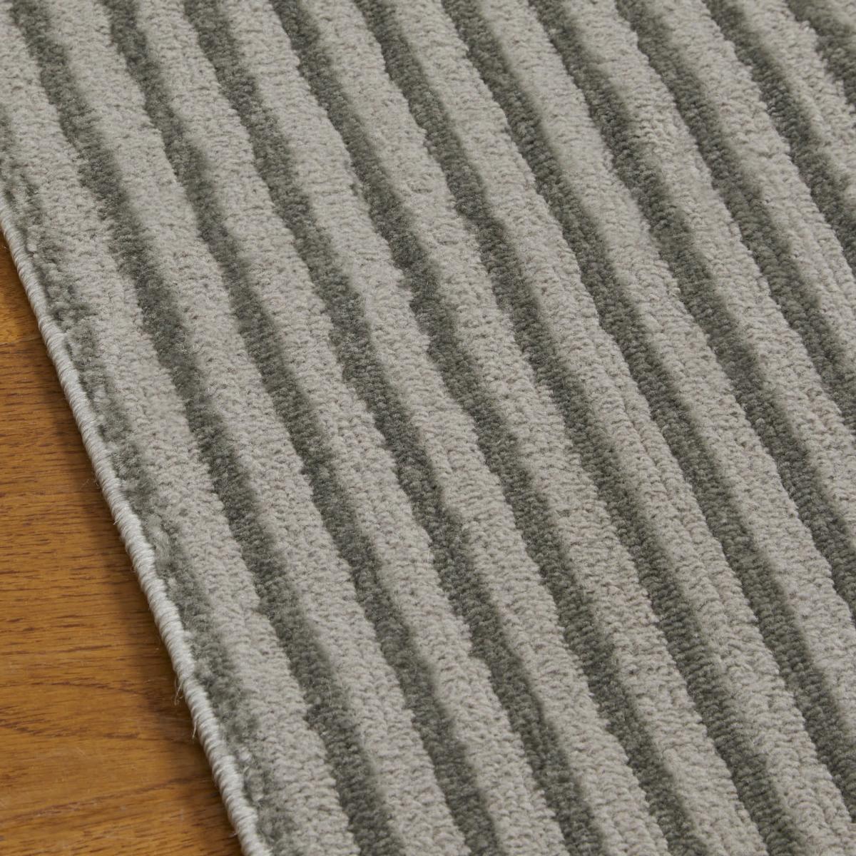 Manhattan 8120 W Runner Rugs in Plain Geometric Grey&nbsp;60x230cm – image 2