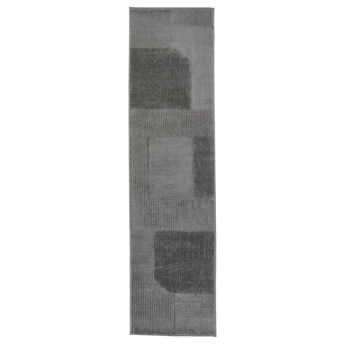 Manhattan 8120 W Runner Rugs in Plain Geometric Grey&nbsp;60x230cm – image 5