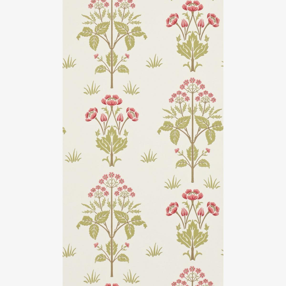 Meadow Sweet Wallpaper 210347 by Morris & Co in Rose Olive Roll
