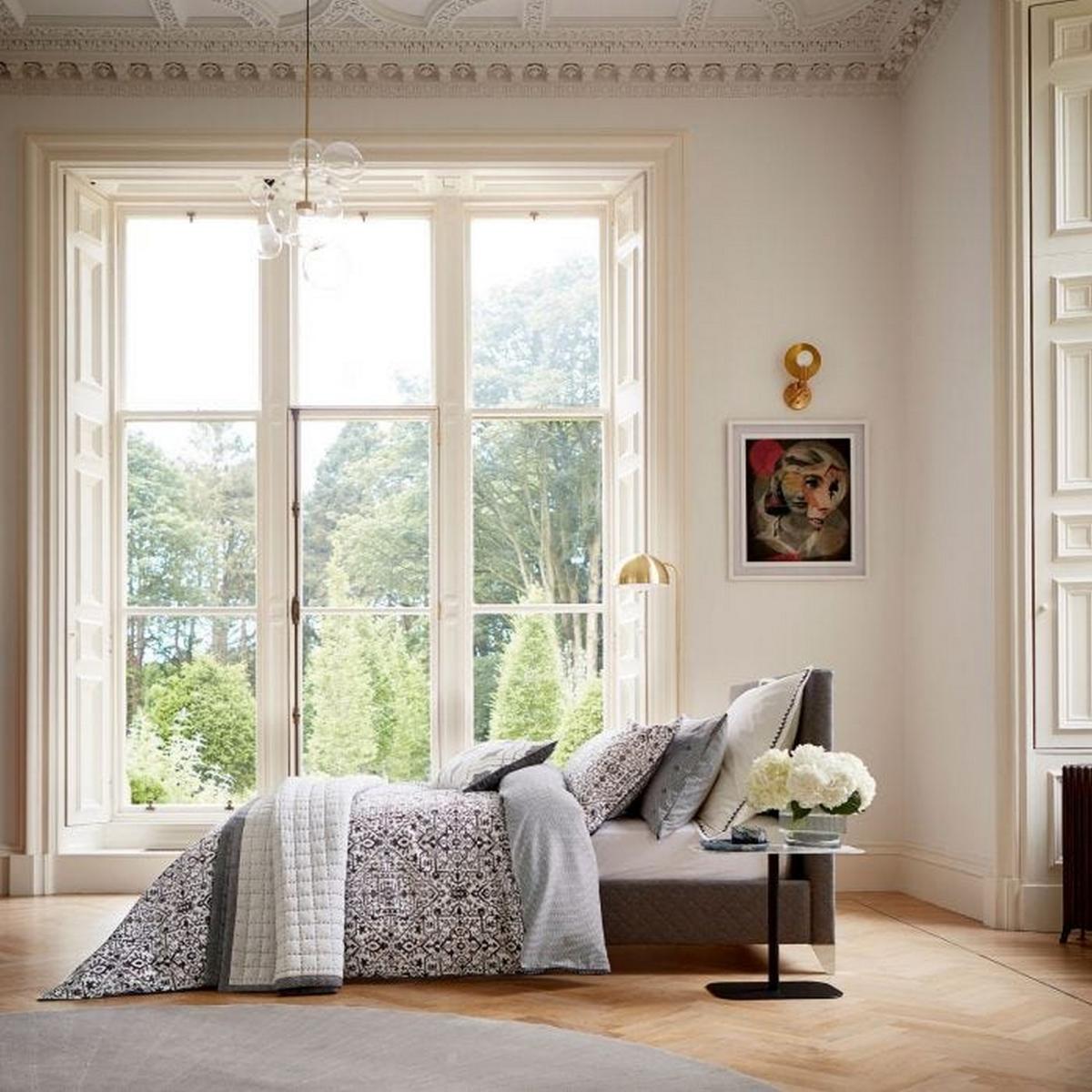 Dhaka Tribal Geometric Cotton Bedding in Charcoal Grey 48x74cm – image 3