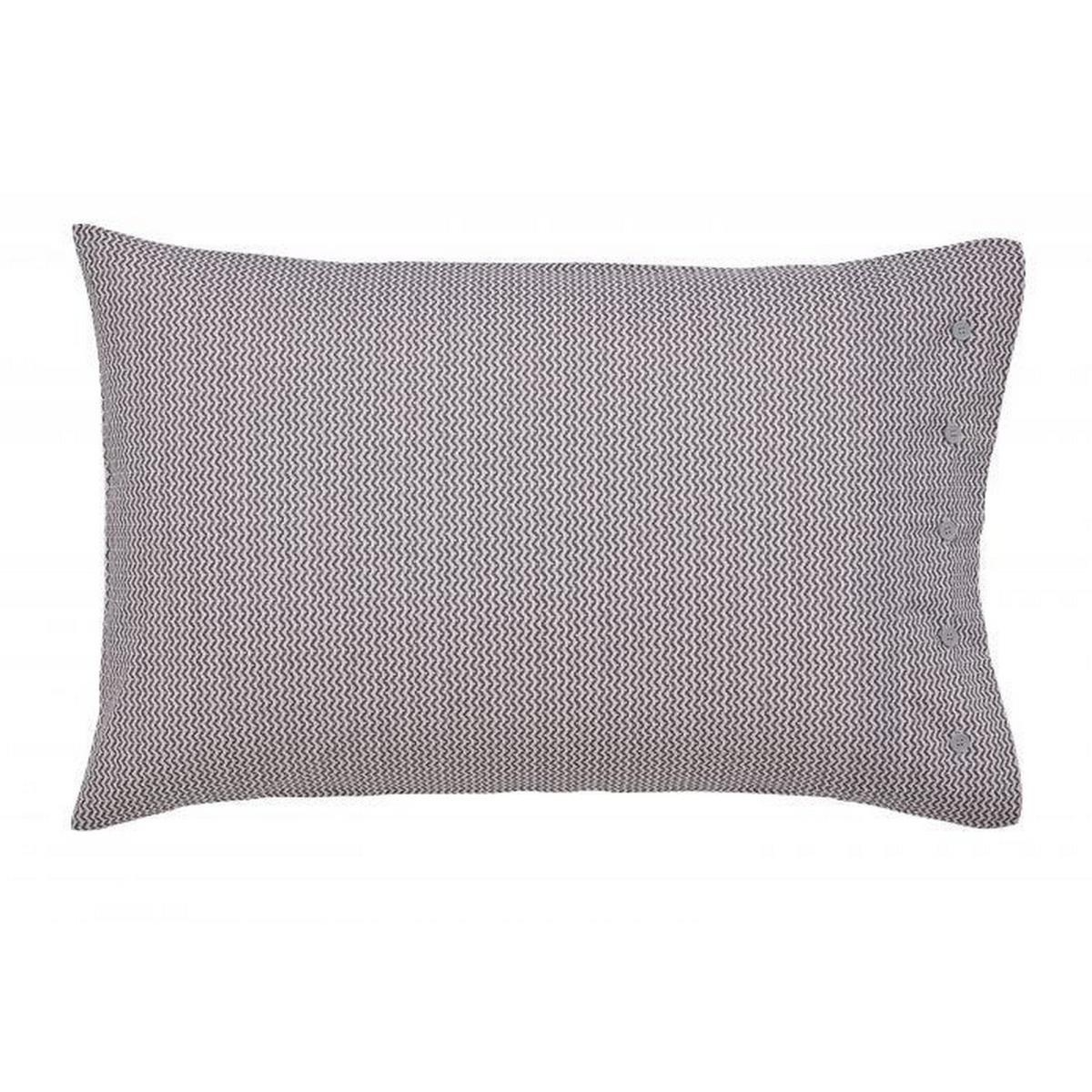 Dhaka Tribal Geometric Cotton Bedding in Charcoal Grey 48x74cm – image 5