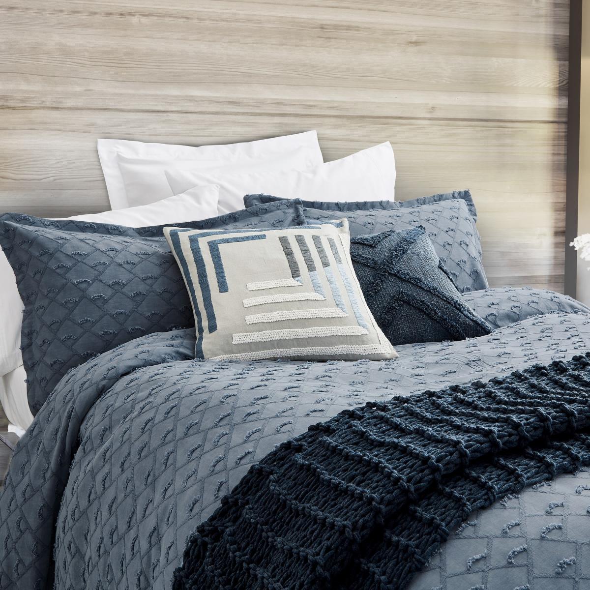 Nalu Kona Cotton Bedding by Nicole Scherzinger in Blue 220x260cm – image 1