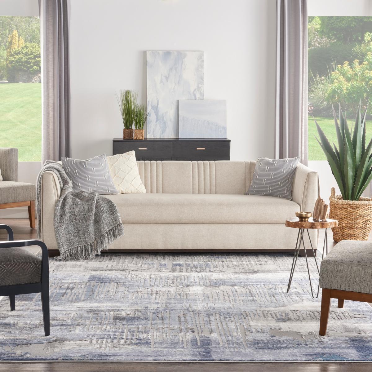 KI50 Grand Expressions GNE04 Rugs by Kathy Ireland in Blue Grey – image 2