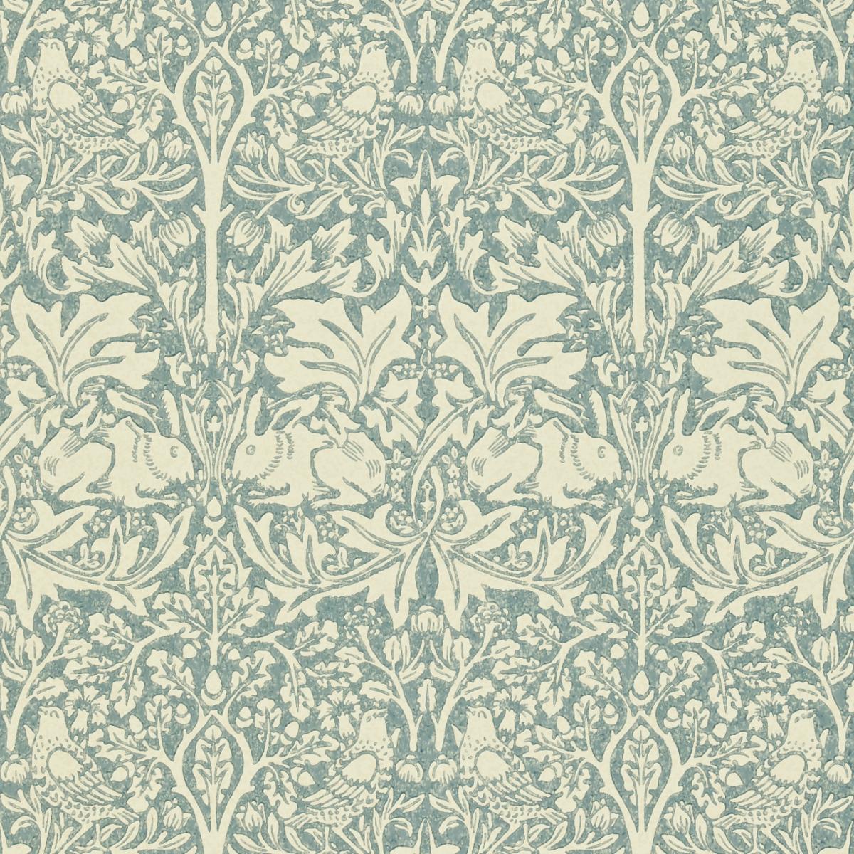 Brer Rabbit Wallpaper 103 by Morris & Co in Slate Vellum Roll – image 1