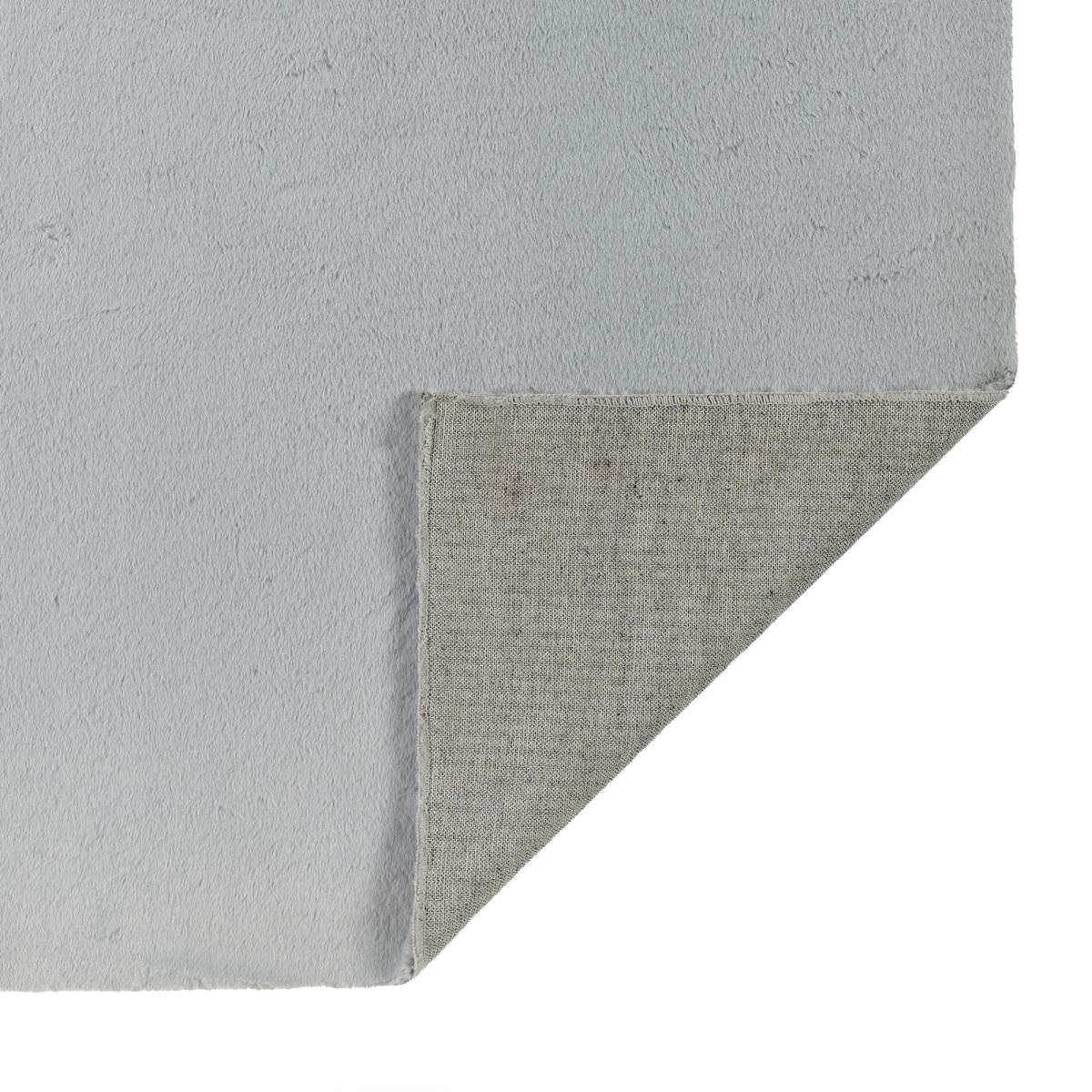 Origins Washable Faux Fur Plain Rug in Grey 160x230cm – image 4
