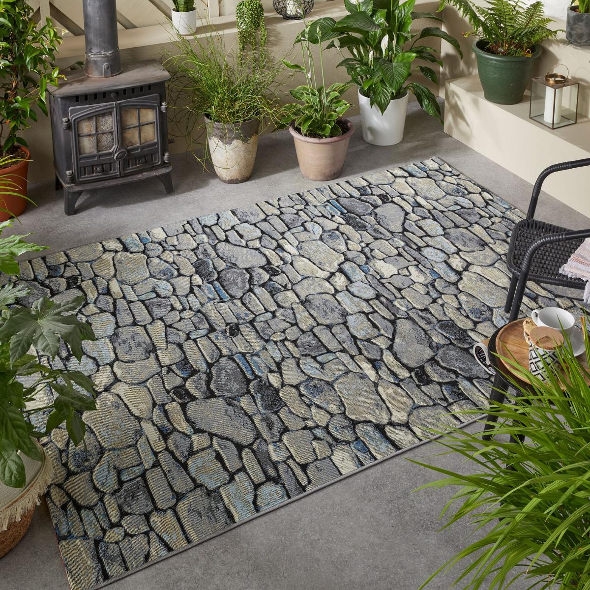 Terra Nova Pebbles Modern Indoor Outdoor Rugs in Grey120x170cm – image 1