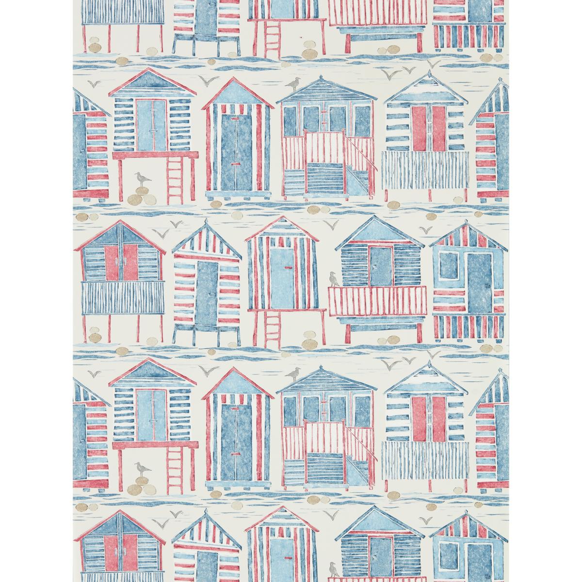 Beach Huts Wallpaper 216559 by Sanderson in Nautical BlueRoll – image 2