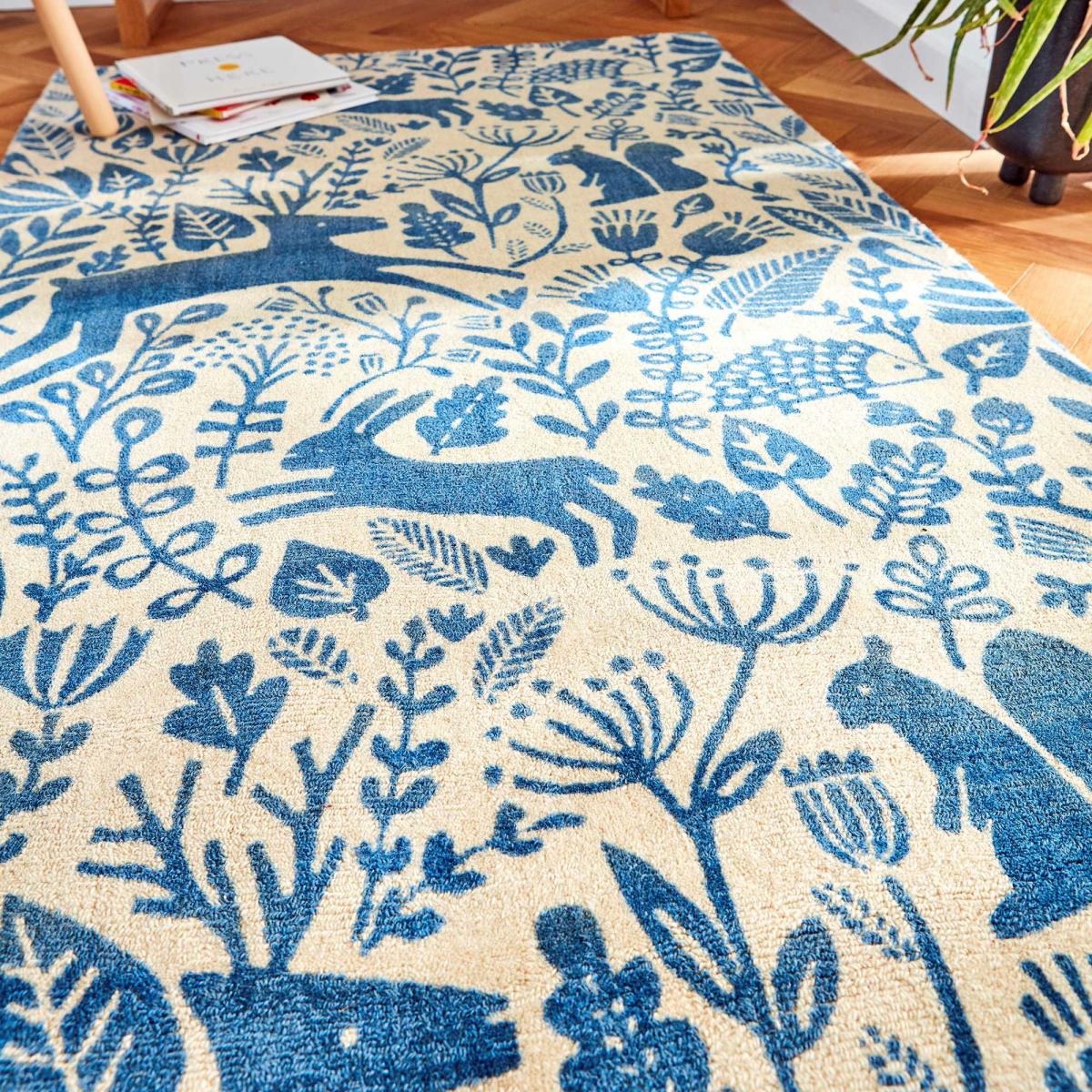 Kelda Woodland Rugs by Scion in 023508 Cobalt Blue – image 4