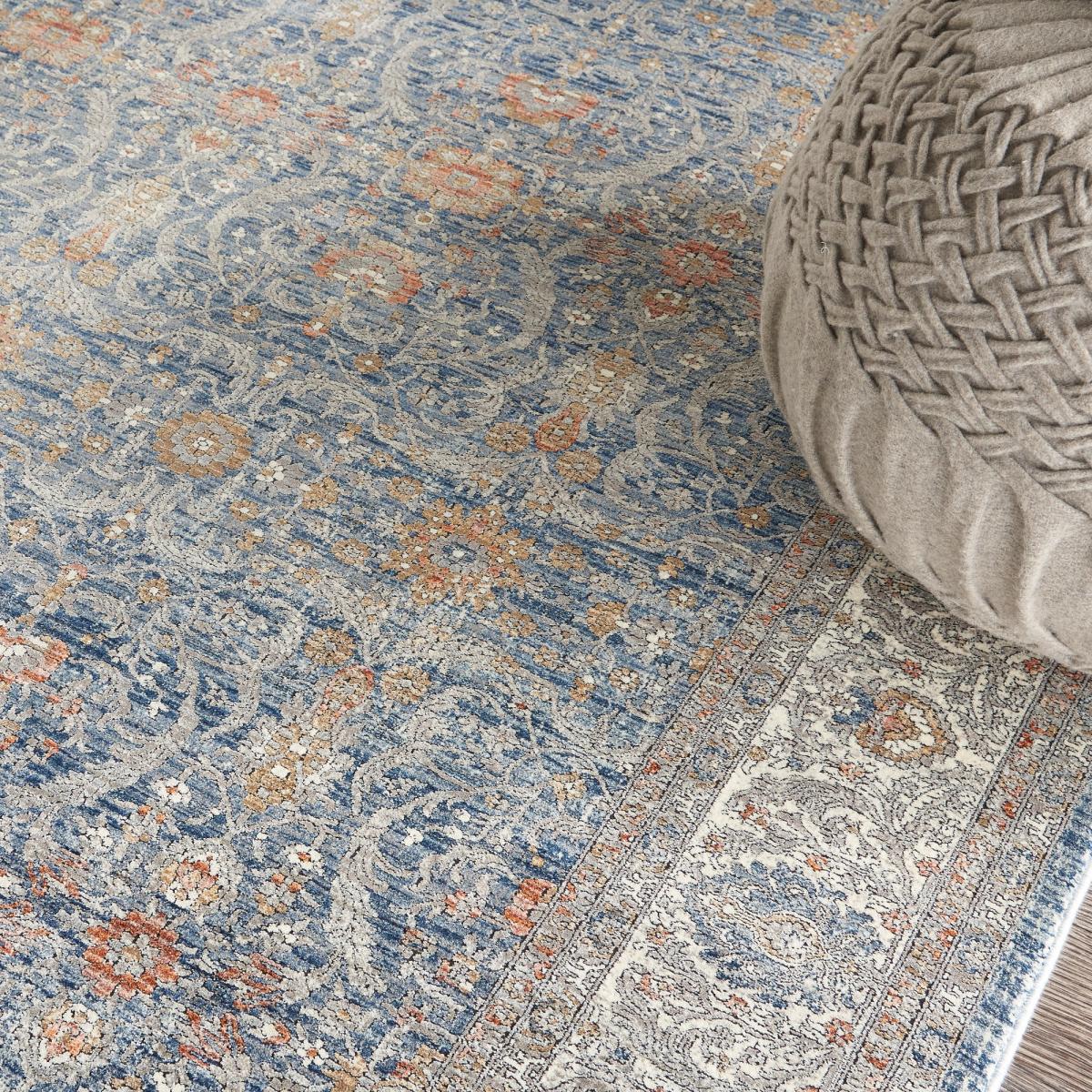 Starry Nights Traditional Medallion Rug STN08 in Light Blue 300x381cm – image 3