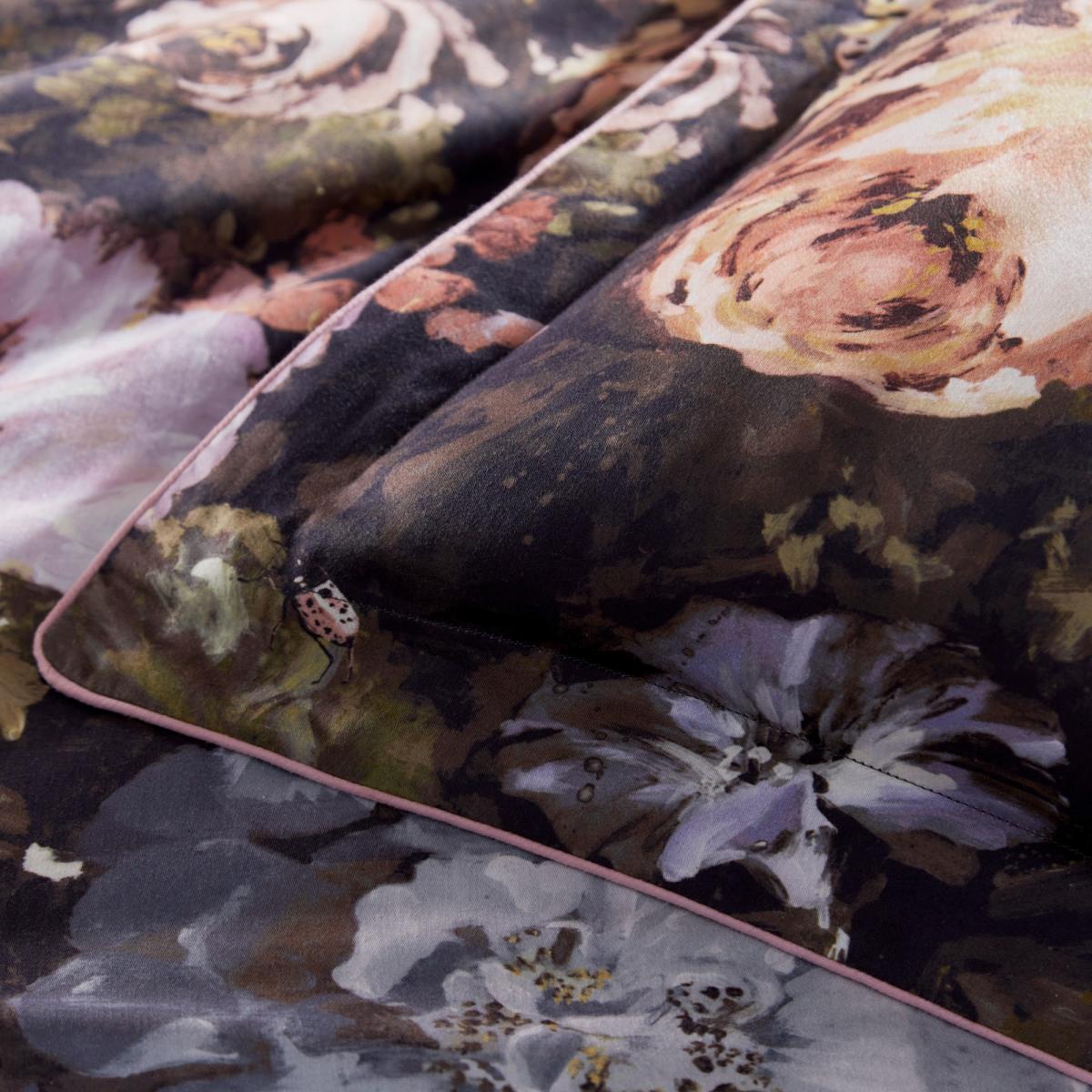 Floretta Floral Rose Bedding Duvet Cover and Pillowcase By Clarke And Clarke in Charcoal Grey&nbsp;220x230cm – image 2