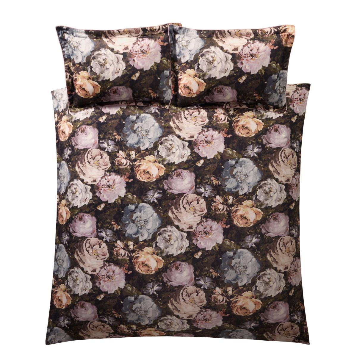 Floretta Floral Rose Bedding Duvet Cover and Pillowcase By Clarke And Clarke in Charcoal Grey&nbsp;220x230cm – image 5