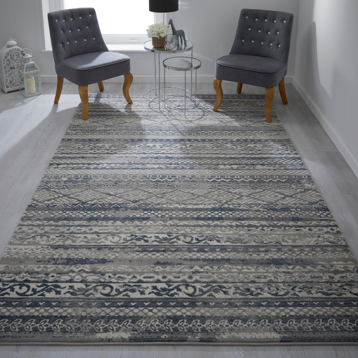 Kendra 7153H Traditional Abstract Rug in Grey200x285cm – image 2